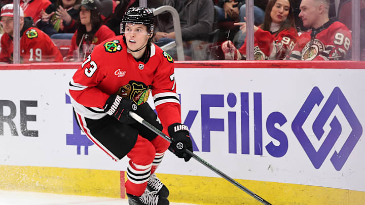 Calgary Flames v Chicago Blackhawks Calgary Flames v Chicago Blackhawks