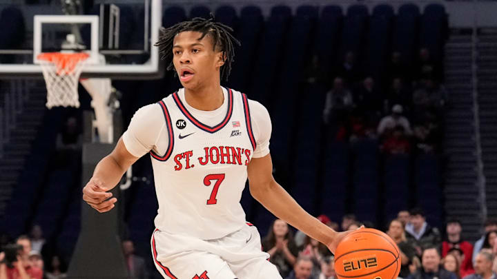 DePaul v St. John's; St. John's basketball guard Simeon Wilcher