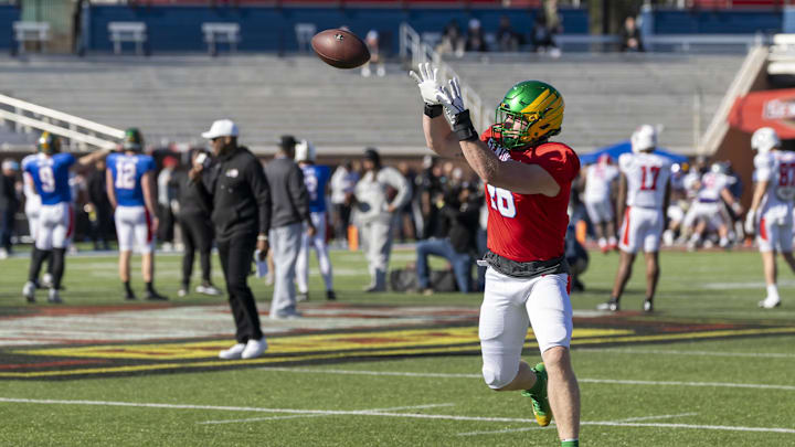 National Team linebacker Bryce Boettcher (46) of Oregon.