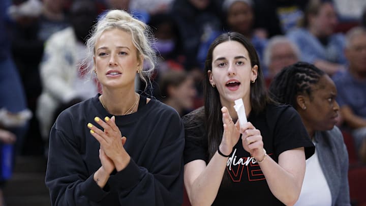 Sophie Cunningham (left) had a time next to Caitlin Clark (right) during the Fever's playoff run. 