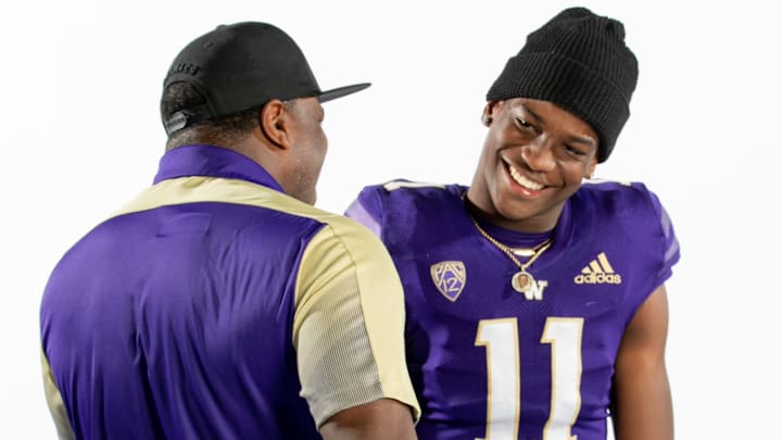 Marcus Harrris is shown visiting the UW with then receivers coach JaMarcus Shephard. Marcus Harrris is shown visiting the UW with then receivers coach JaMarcus Shephard.
