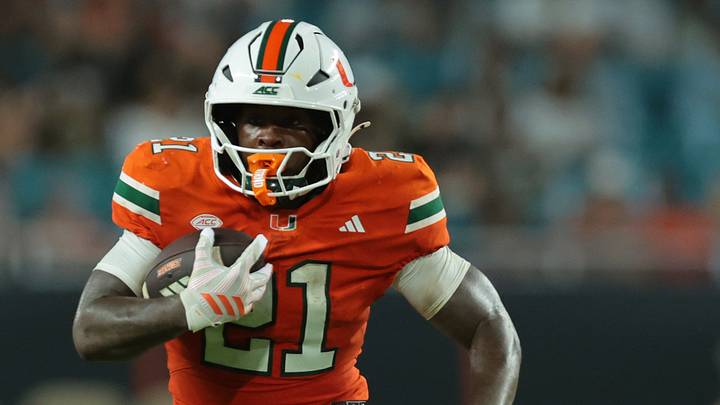 Sep 10, 2026; Miami Gardens, Florida, USA; Miami Hurricanes running back Javian Mallory (21) runs with the ball in the third quarter against the Florida A&M Rattlers at Hard Rock Stadium. Mandatory Credit: Sam Navarro-Imagn Images Sep 10, 2026; Miami Gardens, Florida, USA; Miami Hurricanes running back Javian Mallory (21) runs with the ball in the third quarter against the Florida A&M Rattlers at Hard Rock Stadium. Mandatory Credit: Sam Navarro-Imagn Images
