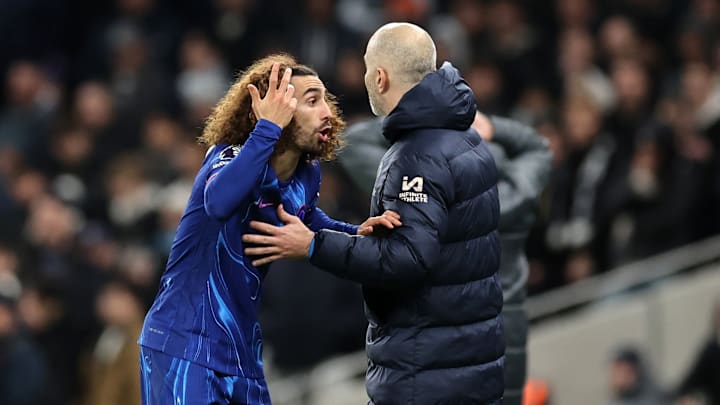 Marc Cucurella (left) and Enzo Maresca could laugh after Chelsea's 4-3 victory
