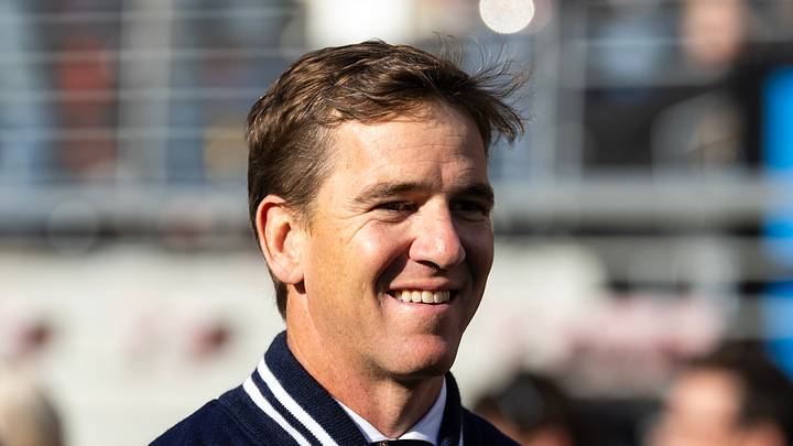 Feb 8, 2026; Santa Clara, CA, USA; Former Super Bowl MVP Eli Manning in attendance before Super Bowl LX between the Seattle Seahawks and the New England Patriots at Levi's Stadium. Mandatory Credit: Mark J. Rebilas-Imagn Images Feb 8, 2026; Santa Clara, CA, USA; Former Super Bowl MVP Eli Manning in attendance before Super Bowl LX between the Seattle Seahawks and the New England Patriots at Levi's Stadium. Mandatory Credit: Mark J. Rebilas-Imagn Images