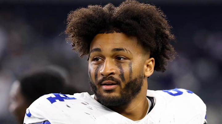 Dallas Cowboys defensive end Marshawn Kneeland after the game against the Baltimore Ravens at AT&T Stadium.