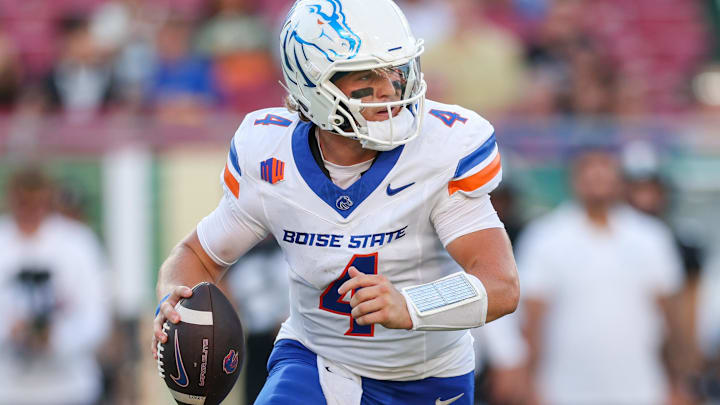 Boise State Broncos quarterback Maddux Madsen. Boise State Broncos quarterback Maddux Madsen.