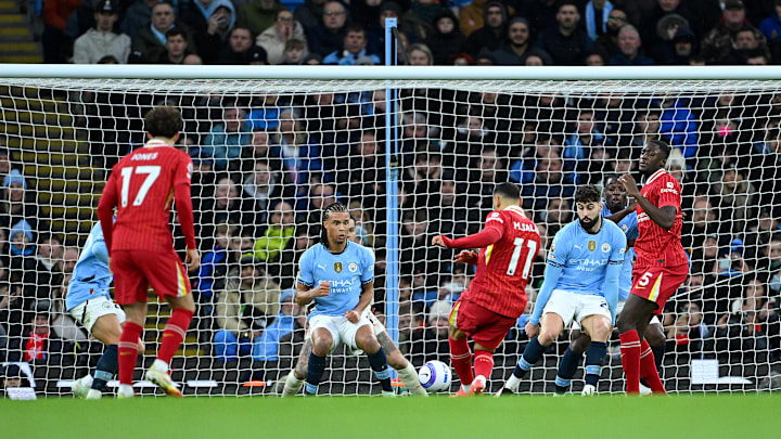 Mohamed Salah opened the scoring for Liverpool against Manchester City