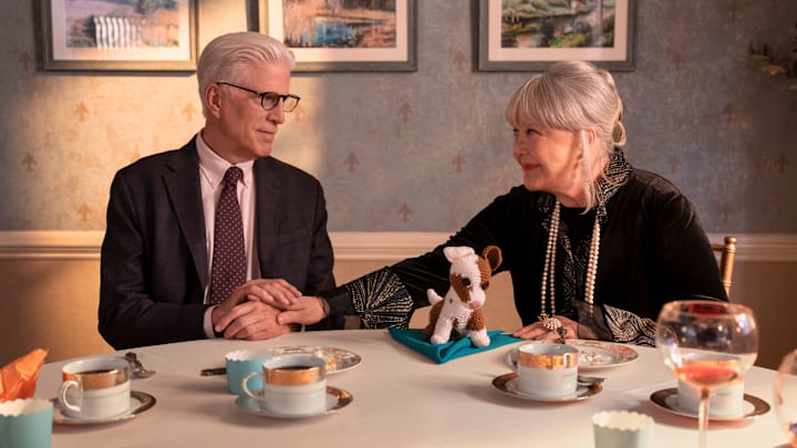A Man on the Inside. (L to R) Ted Danson as Charles, Susan Ruttan as Gladys in episode 108 of A Man on the Inside