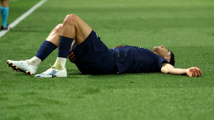 Achraf Hakimi a fini sans possibilité d'accélérer en demi-finales aller de Ligue des Champions.