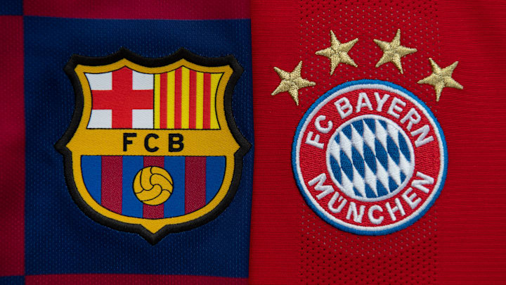 The FC Barcelona and FC Bayern Munich Club Badges