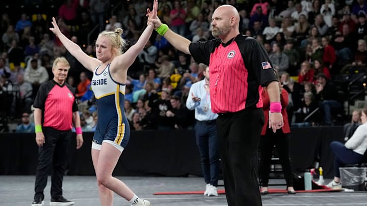Molly Allen of Riverside won her fourth state championship on Friday night.