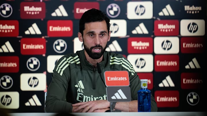 Alvaro Arbeloa Press Conference For Real Madrid - Copa Del Rey