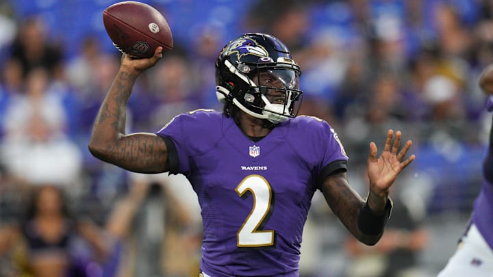 Baltimore Ravens quarterback Tyler Huntley.