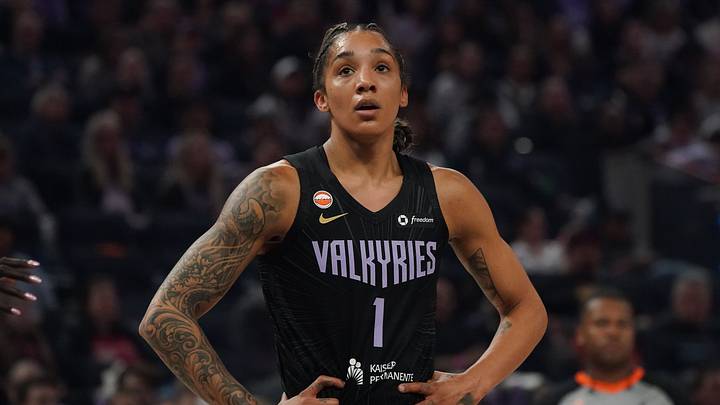 Aug 17, 2026; San Francisco, California, USA; Golden State Valkyries forward Gabby Williams (1) waits for play to resume against the Dallas Wings in the first quarter at Chase Center. Mandatory Credit: David Gonzales-Imagn Images Aug 17, 2026; San Francisco, California, USA; Golden State Valkyries forward Gabby Williams (1) waits for play to resume against the Dallas Wings in the first quarter at Chase Center. Mandatory Credit: David Gonzales-Imagn Images