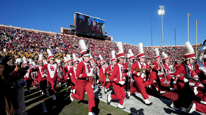 The Pride of Oklahoma takes the field The Pride of Oklahoma takes the field