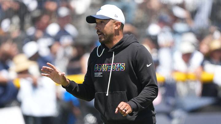 Dallas Cowboys offensive coordinator Klayton Adams at training camp at River Ridge Playing Fields. Dallas Cowboys offensive coordinator Klayton Adams at training camp at River Ridge Playing Fields.
