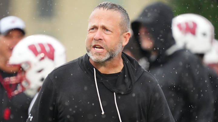 Wisconsin football outside linebackers coach Matt Mitchell. 