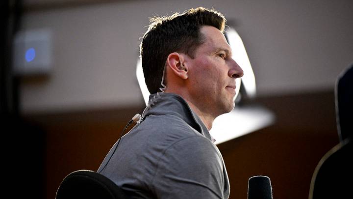 Dec 9, 2024; Dallas, TX, USA; Boston Red Sox chief baseball officer Craig Breslow speaks with the media at the Hilton Anatole during the 2024 MLB Winter Meetings. Mandatory Credit: Jerome Miron-Imagn Images Dec 9, 2024; Dallas, TX, USA; Boston Red Sox chief baseball officer Craig Breslow speaks with the media at the Hilton Anatole during the 2024 MLB Winter Meetings. Mandatory Credit: Jerome Miron-Imagn Images