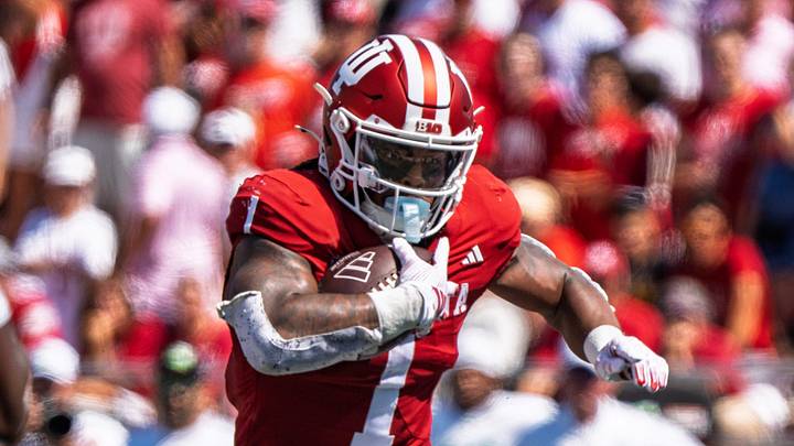Indiana's Turbo Richard runs during the Indiana versus North Texas football game at Memorial Stadium on Saturday, Sept. 5, 2026.