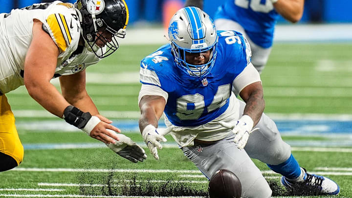 Detroit Lions defensive tackle Mekhi Wingo (94).