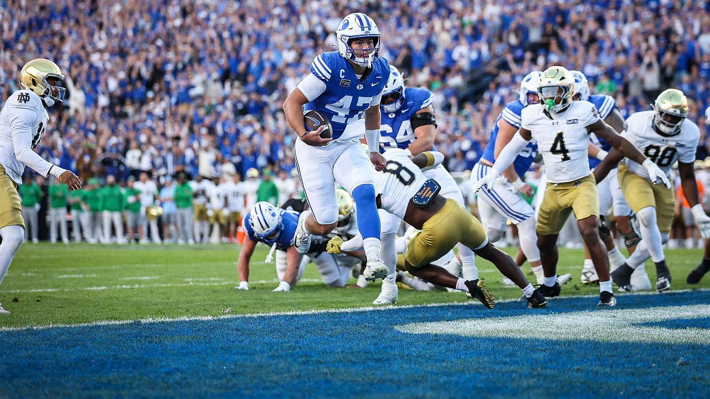 BYU's Historic Upset Over Notre Dame Was Personal for Bear Bachmeier