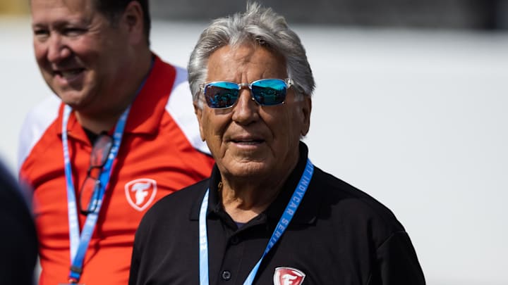May 27, 2023; Indianapolis, Indiana, USA; IndyCar Series former driver Mario Andretti during Legends