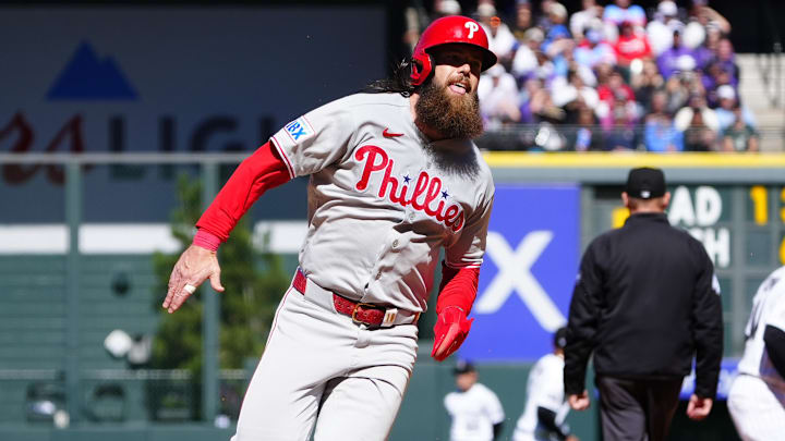 Brandon Marsh's 454-foot home run put Friday's Phillies-Rockies game out of reach in the first inning. 