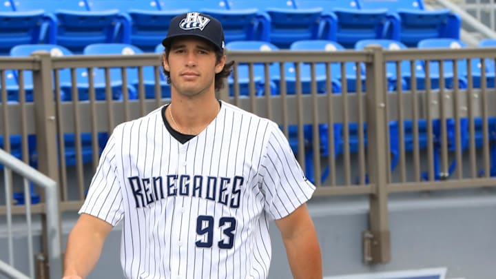 Hudson Valley Renegades outfielder Spencer Jones during media day on April 5, 2023.

Renegades Media