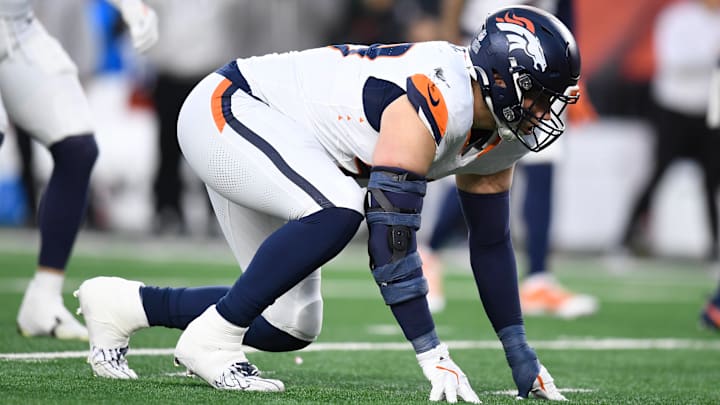 CINCINNATI, OH - DECEMBER 28: Denver Broncos Defensive Lineman Zach Allen (99) lines up for a play during the NFL, American Football Herren, USA football game between the Denver Broncos and the Cincinnati Bengals on December 28, 2024, at Paycor Stadium in Cincinnati, Ohio. 