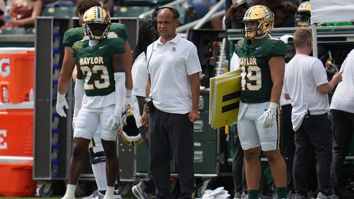 Sep 26, 2026; Waco, Texas, USA; Baylor Bears head coach Dave Aranda looks on during the second half against the Colorado Buffaloes at McLane Stadium. Mandatory Credit: Chris Jones-Imagn Images Sep 26, 2026; Waco, Texas, USA; Baylor Bears head coach Dave Aranda looks on during the second half against the Colorado Buffaloes at McLane Stadium. Mandatory Credit: Chris Jones-Imagn Images