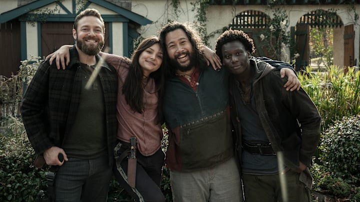 BTS, Ross Marquand as Aaron, Cassady McClincy as Lydia, Cooper Andrews as Jerry, Okea Eme-Akwari as Elijah - The Walking Dead _ Season 11, Episode 19 