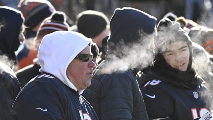 Bears fans braving the cold last week at Soldier Field to get loud impressed Ben Johnson and players. 
