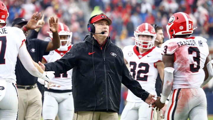 Georgia coach Kirby Smart and the Bulldogs were the first team out of the projected 12-team College Football Playoff field released by the selection committee Tuesday.