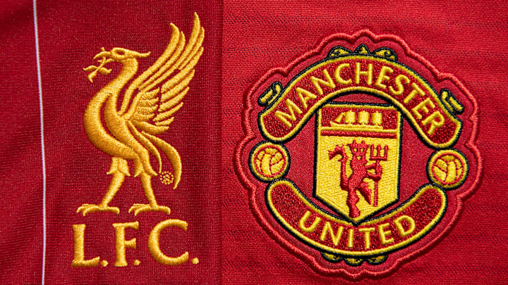 The Liverpool and Manchester United Club Crests