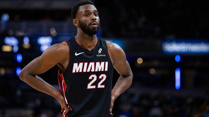 Miami Heat forward Andrew Wiggins looks on (Mandatory Credit: Trevor Ruszkowski-Imagn Images) Miami Heat forward Andrew Wiggins looks on (Mandatory Credit: Trevor Ruszkowski-Imagn Images)