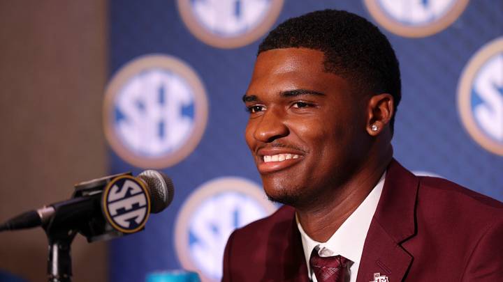 Texas A&M Aggies quarterback Marcel Reed (10) speaks to the press during SEC Football Kickoff Media Day at the Tampa Marriott. Texas A&M Aggies quarterback Marcel Reed (10) speaks to the press during SEC Football Kickoff Media Day at the Tampa Marriott.