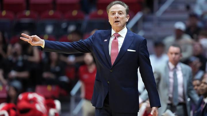 Mar 22, 2026; San Diego, CA, USA; St. John's Red Storm head coach Rick Pitino looks on in the first half against the Kansas Jayhawks during a second round game of the men's 2026 NCAA Tournament at Viejas Arena. Mandatory Credit: Kirby Lee-Imagn Images Mar 22, 2026; San Diego, CA, USA; St. John's Red Storm head coach Rick Pitino looks on in the first half against the Kansas Jayhawks during a second round game of the men's 2026 NCAA Tournament at Viejas Arena. Mandatory Credit: Kirby Lee-Imagn Images