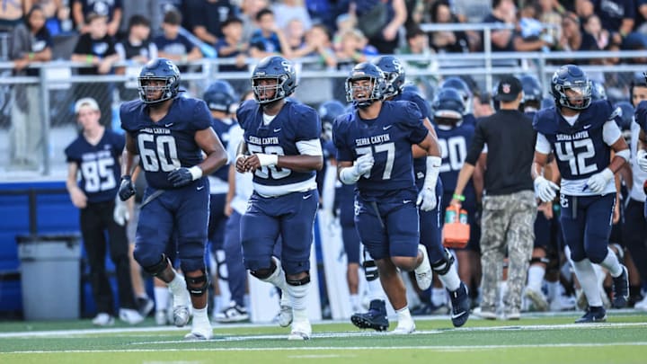 Sierra Canyon takes the field against Oaks Christian on Friday, August 30, 2024.