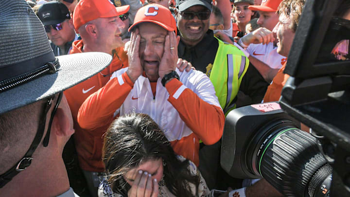 Clemson head coach Dabo and Kathleen Swinney