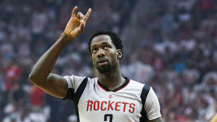 May 7, 2017; Houston, TX, USA; Houston Rockets guard Patrick Beverley (2) reacts in game four of the second round of the 2017 NBA Playoffs against the San Antonio Spurs at Toyota Center. Mandatory Credit: Troy Taormina-Imagn Images