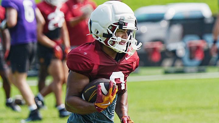 Iowa State running back Cameron Pettaway (0) runs with the ball during the university’s football open practice at Johnny Majors practice field on August 8, 2026, in Ames, Iowa. Iowa State running back Cameron Pettaway (0) runs with the ball during the university’s football open practice at Johnny Majors practice field on August 8, 2026, in Ames, Iowa.