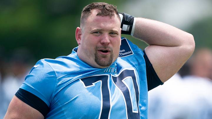 Tennessee Titans guard Kevin Zeitler (70) heads for the locker room after mandatory Titans Minicamp at Ascension Saint Thomas Sports Park in Nashville, Tenn., Tuesday, June 10, 2025. Tennessee Titans guard Kevin Zeitler (70) heads for the locker room after mandatory Titans Minicamp at Ascension Saint Thomas Sports Park in Nashville, Tenn., Tuesday, June 10, 2025.