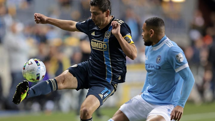 Oct 30, 2022; Philadelphia, Pennsylvania, USA; Philadelphia Union midfielder Alejandro Bedoya (11)