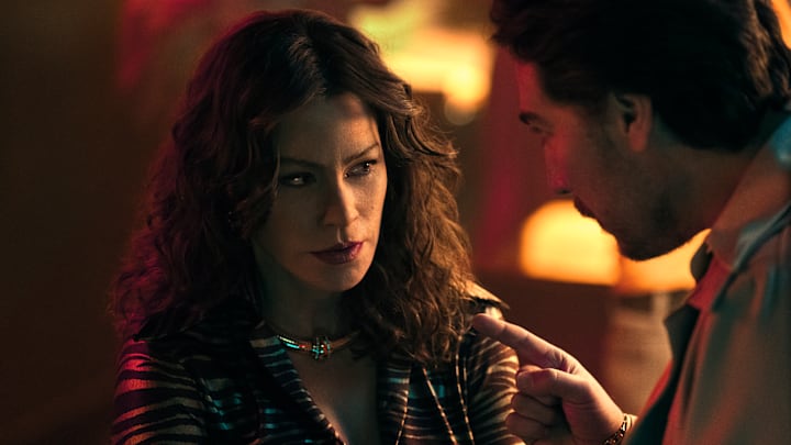 Griselda. Sofia Vergara as Griselda, Alberto Ammann as Alberto Bravo in episode 101 of Griselda. Cr. Elizabeth Morris/Netflix © 2023