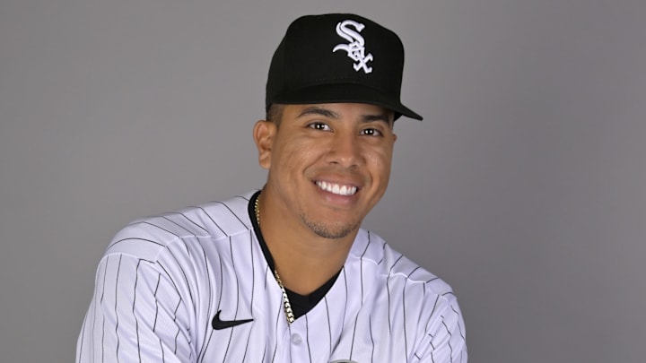Feb 22, 2023; Glendale, AZ, USA;  Chicago White Sox relief pitcher Andrew Perez (89) during photo day at Camelback Ranch, Glendale, AZ. Mandatory Credit: Jayne Kamin-Oncea-Imagn Images