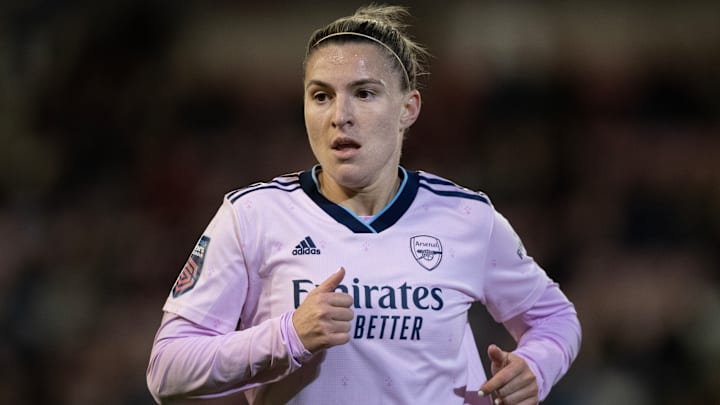 Steph Catley played an important role during the Gunners 22/23 campaign Steph Catley played an important role during the Gunners 22/23 campaign