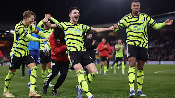 Arsenal celebrated a dramatic victory on Tuesday night