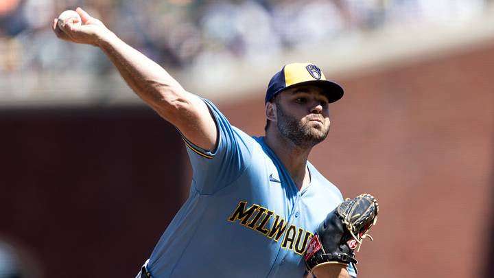 Jul 29, 2026; San Francisco, California, USA; Milwaukee Brewers pitcher Bryse Wilson (41) delivers a pitch against the San Francisco Giants during the sixth inning at Oracle Park. Mandatory Credit: D. Ross Cameron-Imagn Images Jul 29, 2026; San Francisco, California, USA; Milwaukee Brewers pitcher Bryse Wilson (41) delivers a pitch against the San Francisco Giants during the sixth inning at Oracle Park. Mandatory Credit: D. Ross Cameron-Imagn Images