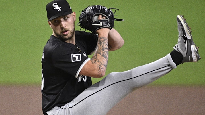 Sep 20, 2024; San Diego, California, USA; Chicago White Sox starting pitcher Garrett Crochet (45) pitches against the San Diego Padres during the second inning at Petco Park in San Diego on Sept. 20, 2024. Sep 20, 2024; San Diego, California, USA; Chicago White Sox starting pitcher Garrett Crochet (45) pitches against the San Diego Padres during the second inning at Petco Park in San Diego on Sept. 20, 2024.