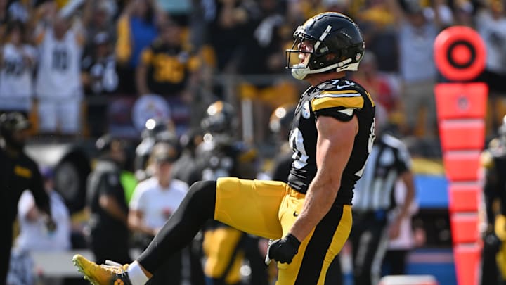 Steelers linebacker Watt celebrates a sack.